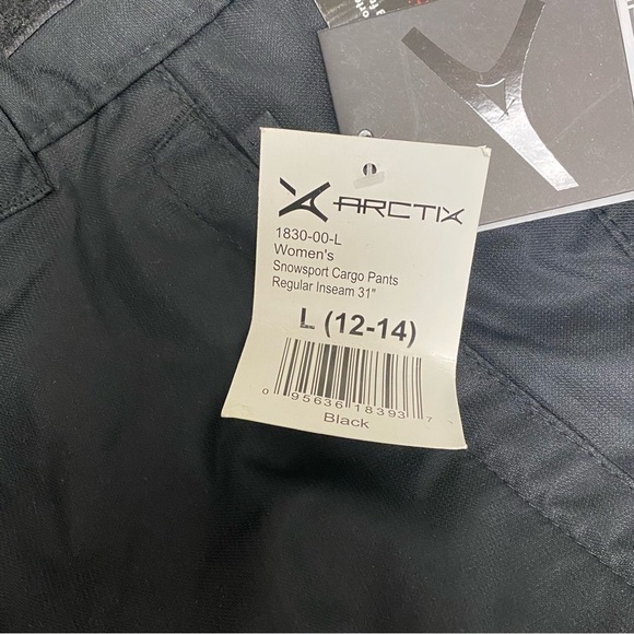 Arctix Women’s Snowport Cargo snow Pants Large NWT‎ Black Inseam 31” Insulated - Picture 2 of 16